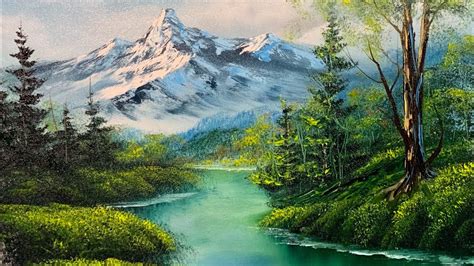 Landscape Painting Tutorial | Hidden Lakes | Paintings By Justin - YouTube