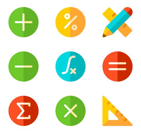 Math Symbols Icon Pack - 625 Shapes