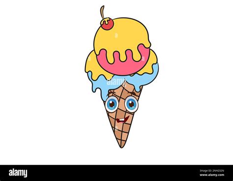 cartoon ice cream cone Stock Photo - Alamy