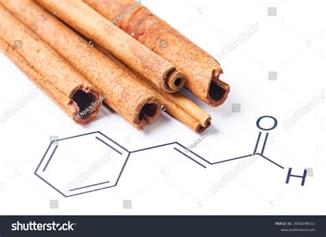 Aromatic Cinnamon Cinnamaldehyde Chemical Structure Formula Stock Photo ...