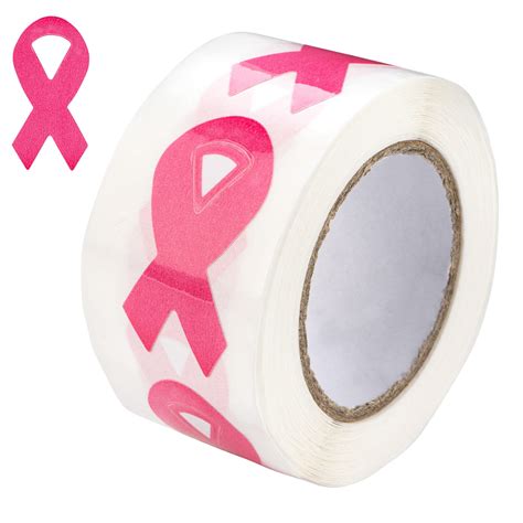 Buy Pink Ribbon Awareness Stickers for Donation Paper Ribbons, Cancer ...