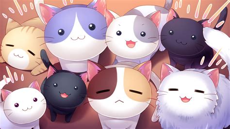 Kawaii Anime Cat Wallpapers - Top Free Kawaii Anime Cat Backgrounds ...