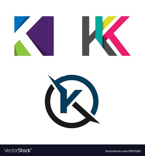 Abstract letter k logo concept Royalty Free Vector Image