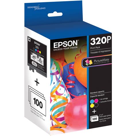 Epson 320 Standard-Capacity Color Ink Cartridge Print Pack T320P