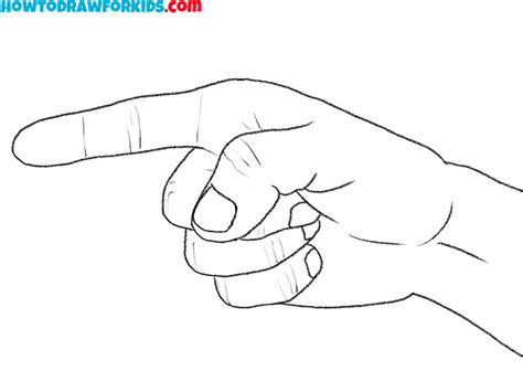 How to Draw a Pointing Finger Step by Step - Drawing Tutorial