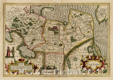 Historic Map : Tartaria, 1606, Jodocus Hondius, Vintage Wall Art ...