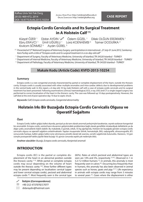 (PDF) Ectopia Cordis Cervicalis and Its Surgical Treatment in A ...