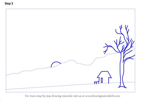 Step by Step How to Draw Sunset in Desert : DrawingTutorials101.com