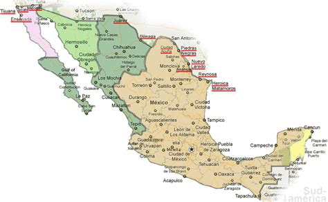 Mexico time Zones Map - current time - Daylight Saving Time 2019