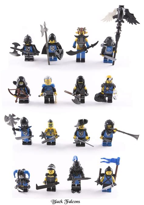 Black Falcons CMF | Lego minifigures, Lego knights, Lego army