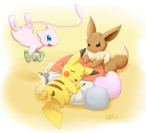 Mew, Eevee, and Pikachu in a Play Room - Mew the Pokemon Photo ...