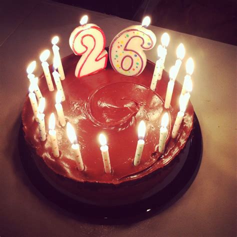 Birthday Cake With 26 Candles - Birthday Messages