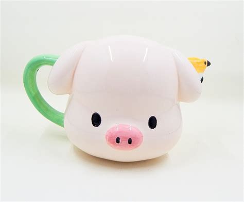 Sanrio Pippo Pig Coffee Tea Hot Cocoa Mug With Bird Creamer 1996 ...