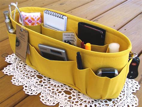 Purse ORGANIZER insert SHAPER / Yellow / Available in 5 Sizes / Extra ...