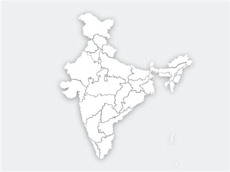 Flat Map of India PowerPoint Templates - PowerPoint Free