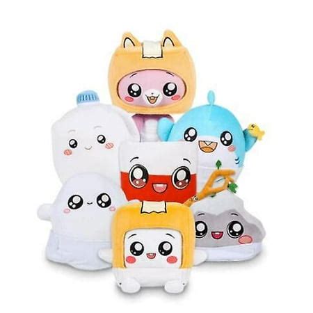 Lankybox Milk Plush Doll Baby Series Milky Shark Canny Foxy Boxy Rocky ...