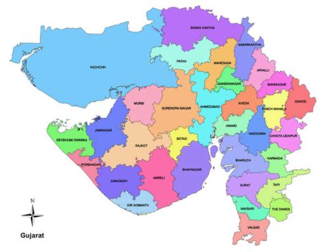 Gujarat State Map District Wise - Friends Fall 2024