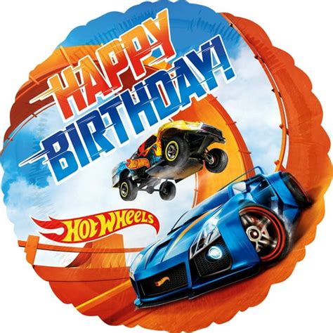 Hot Wheels Happy Birthday Foil Balloon 18" ( Each ) - Walmart.com ...