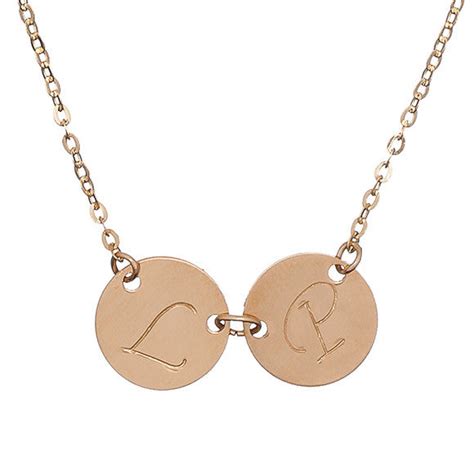 Double Coin Necklace: Gold Necklace with Two Hand-Stamped Charms – taudrey