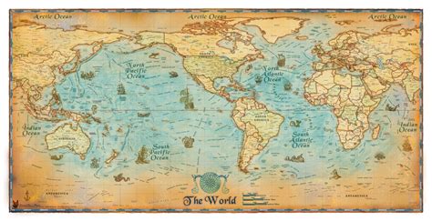 Antique Style World Map | Maps.com.com