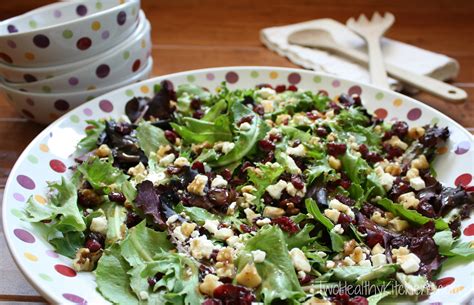 Salad with Nuts, Feta and Cranberries (Two Ways!)