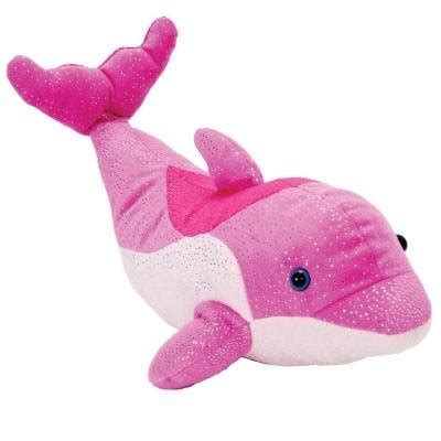 12” Pink Happy Tail Bottlenose Dolphin Plush Stuffed Animal Toy