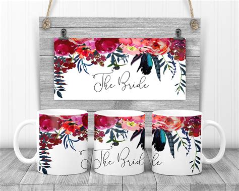 13 Wedding Party Sublimation Mug Design Templates. 13 JPG Files ...