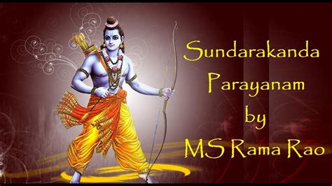 Sundarakanda Parayanam in Telugu - M S Rama Rao - Mind Peaceful - YouTube