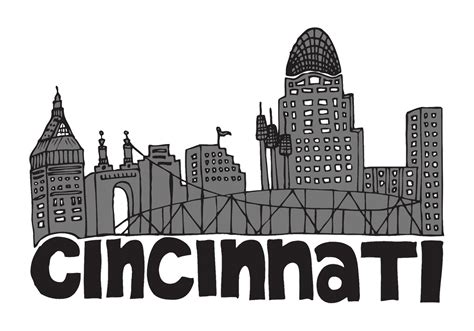 Cincinnati Skyline Svg