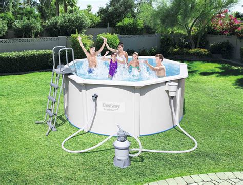 Grande Piscine Hors sol Acier BESTWAY avec filtration incluse Ø 3,05m ...