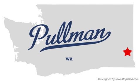 Map of Pullman, WA, Washington