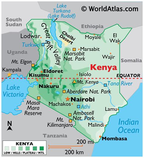 Kenya Map / Geography of Kenya / Map of Kenya - Worldatlas.com