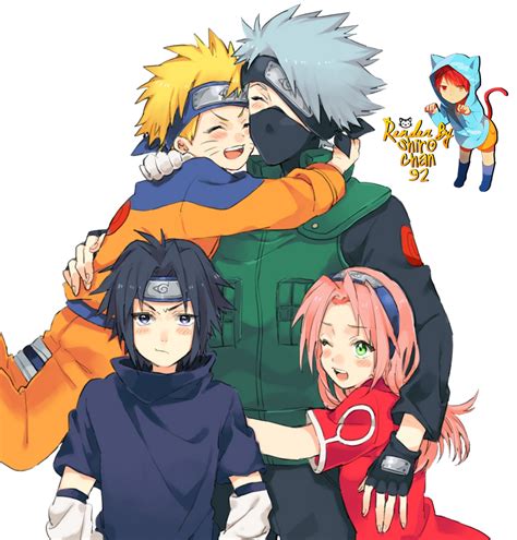 Render Team 7 Kakashi Sasuke Sakura Naruto by ShiroChan92 on DeviantArt