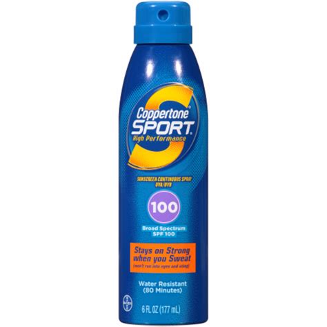 Coppertone Sport Broad Spectrum Sunscreen Spray SPF 100, 6 fl oz - Kroger