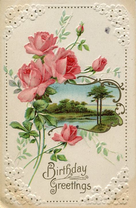 Vintage Embossed Birthday Greetings Postcard c 1900 P.C. 220 | Vintage ...