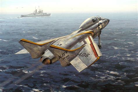 Vought F7U Cutlass, VF-83 USN carrier-based jet fighter and fighter ...