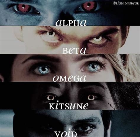 Alpha, Beta, Omega, Kitsune et Void | Colore degli occhi, Teen wolf ...