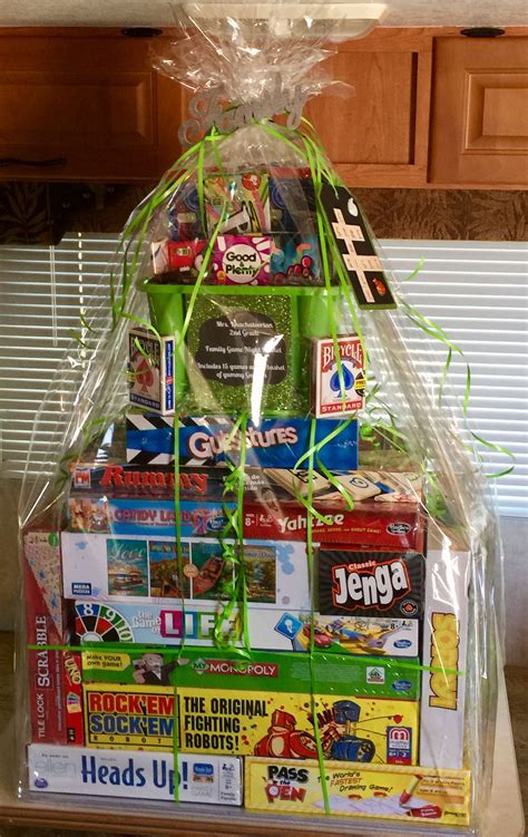 Family game night raffle basket | Room mom and PTA | Pinterest | Raffle ...