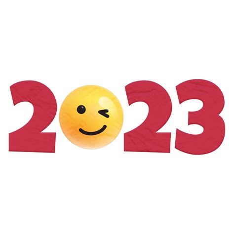 Free 2023 Lycklig ny år med emoji ikon 16589238 PNG with Transparent ...