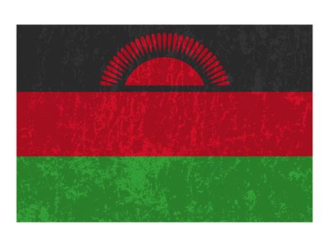 Malawi grunge flag, official colors and proportion. Vector illustration ...