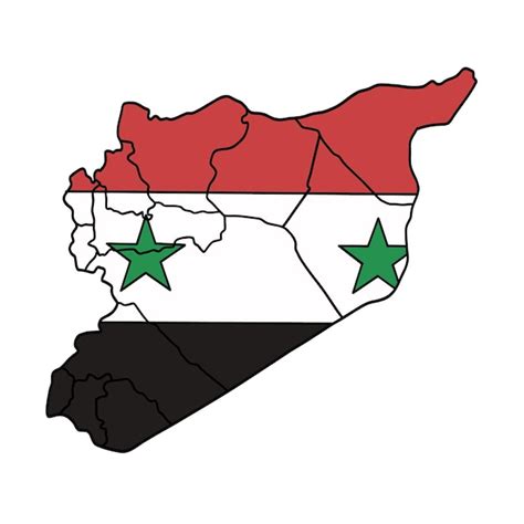 Premium Vector | Syria map and flag vector illustration. pray for syria ...