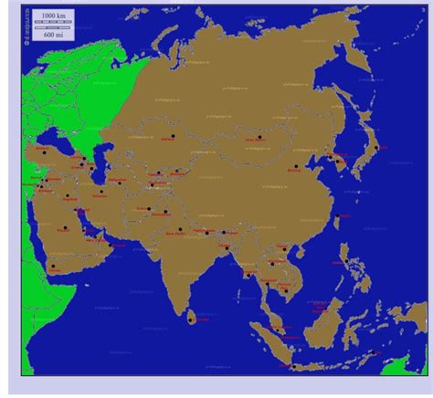 Harta Asiei Cu Tari Si Capitale - romana-news