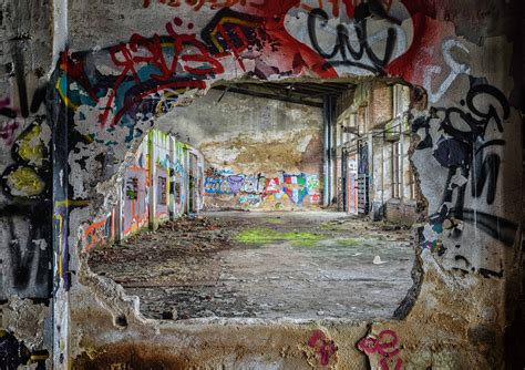 Free picture: urban, graffiti, vandalism, wall, warehouse, factory ...