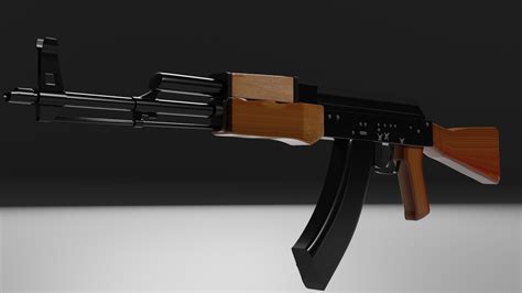 Akm Assault Rifle Model - TurboSquid 1561327