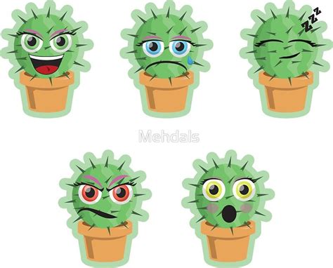 Cactus Emoji Sticker by Mehdals | Emoji stickers, Cactus, Stickers