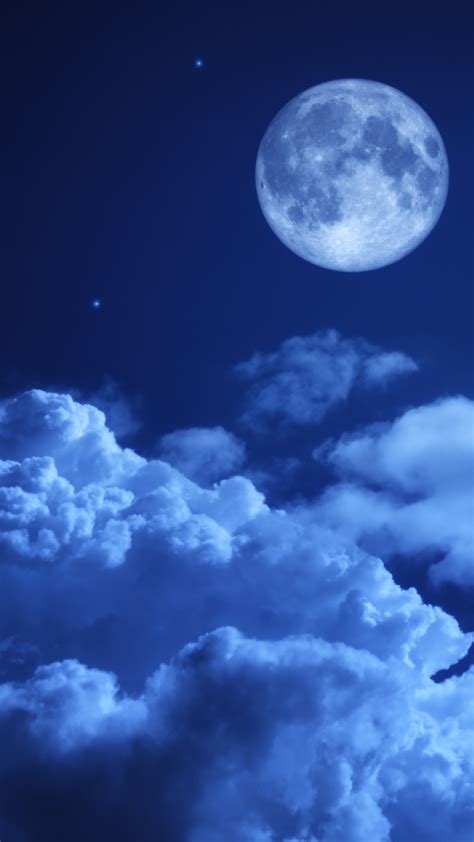 2160x3840 Moon Night Sky Clouds 5k Sony Xperia X,XZ,Z5 Premium HD 4k ...