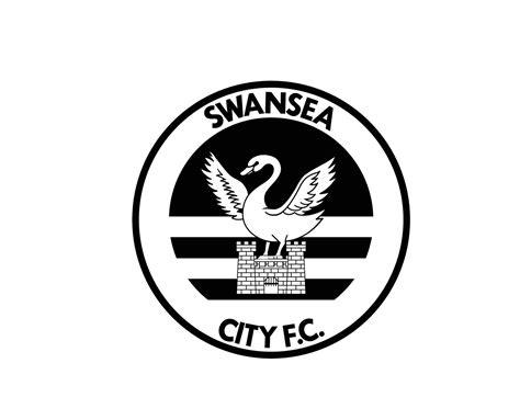 Swansea City Club Symbol Logo Black Premier League Football Abstract ...