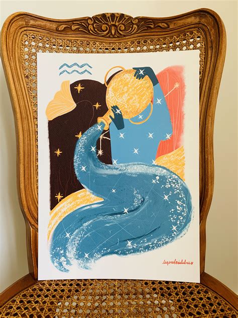 Aquarius Zodiac Sign Art Print