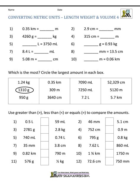 43 converting metric units worksheet with answers - Worksheet For Fun