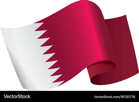 Qatar flag Royalty Free Vector Image - VectorStock